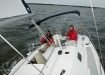 sailing onboard Hunter 27 off Deltaville Va.